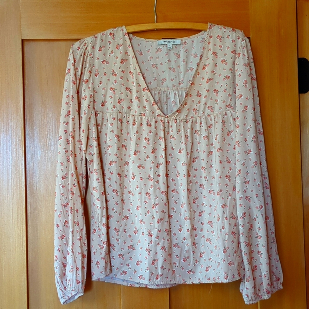Madewell floral blouse